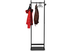 Garderoberek MAUL Salsa staand 172x52x40cm 40kg, 8 haken zwart RAL9004