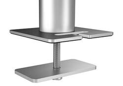 Monitorarm Durable met bladdoorvoer voor 1 scherm en 1 tablet