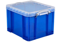 Opbergbox Really Useful 35 liter 480x390x310mm transparant blauw