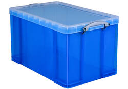 Opbergbox Really Useful 84 liter 710x440x380mm transparant blauw