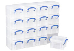 Opbergbox Really Useful 16x 0.14 liter 280x224x65mm transparant wit