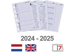 Organizer Kalpa Pocket inclusief agenda 2024-2025 7dagen/2pagina's croco mulberry