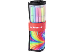 Viltstift STABILO Pen 68/25 Arty roletui medium assorti set à 25 stuks