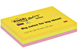 Memoblok Post-it 6445 Super Sticky 152x101mm assorti