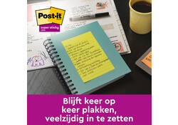Memoblok Post-it 8645 Super Sticky 203x153mm assorti