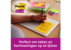 Memoblok Post-it 8645 Super Sticky 203x153mm assorti