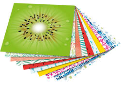 Vouwblaadjes Folia 80gr 15x15cm 50 vel 2-zijdig 10 tropical designs
