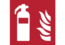 Pictogram bordje Djois Brandblusser 150x150mm rood