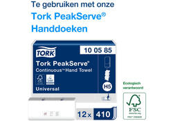 Handdoekdispenser Tork H5 Elevation PeakServe klein wit 552550