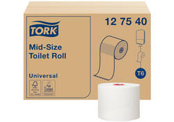 Toiletpapier Tork Mid-size T6 Universal 1-laags 135m wit 127540