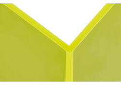 Boekensteun MAUL 10x10x13cm acryl set 2 neon geel transparant