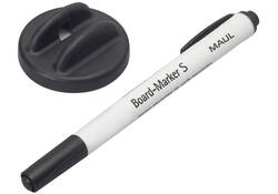 Whiteboardwisser MAUL met whitebordstift zwart magnetisch