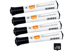 Viltstift Nobo whiteboard Glide rond zwart 2mm
