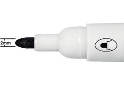 Viltstift Nobo whiteboard Glide rond zwart 2mm