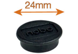 Magneet Nobo 24mm 600gr zwart 10stuks