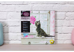 Diamondpainting Crystal Art Kit Kat 30x30cm