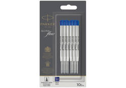 Balpenvulling Parker Quinkflow medium blauw blister à 10 stuks