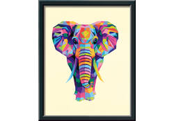 Schilderen op nummer Ravensburger Bonte olifant