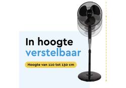 Statiefventilator BRASQ met remote Ø 40cm zwart