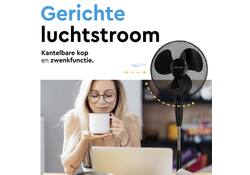 Statiefventilator BRASQ met remote Ø 40cm zwart
