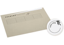 Vouwmap Djois Tree-Free folio ongelijk 226gr beige