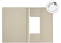 Dossiermap Djois Secolor Tree-Free folio 3 kleppen 226gr beige