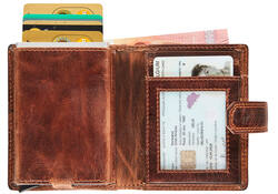 Kaarthouder Maverick The Original super compact RFID leer bruin