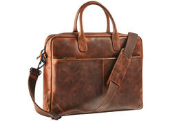 Businesstas Maverick The Original met laptopvak 15,6 inch leer bruin