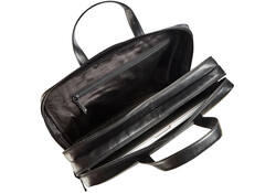 Businesstas Maverick All Black met laptopvak 15,6" leer zwart