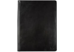 Schrijfmap Maverick All Black A4 met rits inclusief schrijfblok leer zwart
