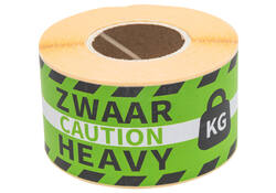 Waarschuwingsetiket Rillprint heavy 46x125mm groen