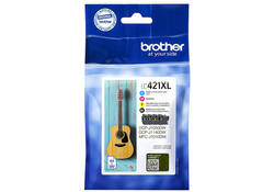Inktcartridge Brother LC-421XL zwart + 3 kleuren
