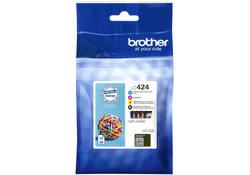 Inktcartridge Brother LC-424 zwart + 3 kleuren