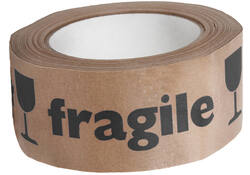 Waarschuwingstape IEZZY 50mmx50m 80p gerecycled papier br/zw