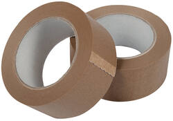 Verpakkingstape IEZZY papier 50mm x 50 meter 80p gerecycled papier bruin