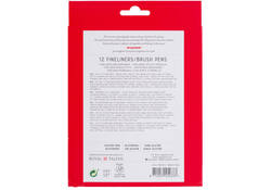Fineliner Brush pen Bruynzeel Creatives set 12 kleuren