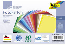Fotokarton Folia 2-zijdig A5 270gr 50 vel 25 kleuren