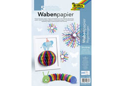 Honingraatpapier Folia 23x33cm 5 vel regenboog