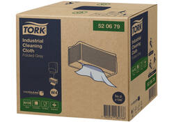 Reinigingsdoek Tork Industrial W4 gevouwen flexibel en zacht 120 vel grijs 520679