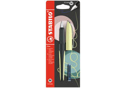 Vulpen STABILO Flow medium pastel geel blister à 1 stuk