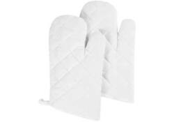 Ovenhandschoen Creativ Company 18x28cm 2 stuks wit