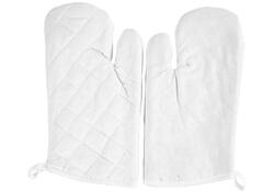 Ovenhandschoen Creativ Company 18x28cm 2 stuks wit