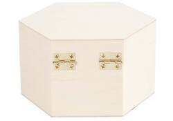 Kistje Creativ Company zeshoek 12x7cm triplex