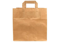 Tas IEZZY kraft papier 26x17x25cm (bxdxh) bruin 250 stuks