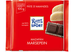 Chocolade Ritter Sport puur-marsepein 100gr