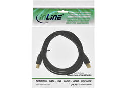 Kabel inLine verlengkabel USB-A 2.0 M/V 1,8 meter zwart