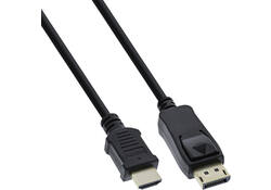 Kabel inLine Displayport HDMI 4K M/M 2 meter zwart