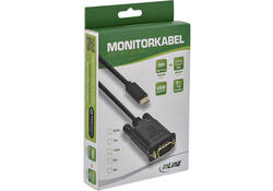 Kabel inLine USB-C VGA 3.1 M/M 2 meter zwart