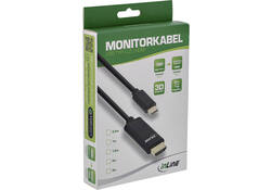 Kabel inLine USB-C HDMI 3.1 2.0 4K M/M 2 meter zwart