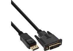 Kabel inLine Displayport DVI 24+1 M/M 2 meter zwart